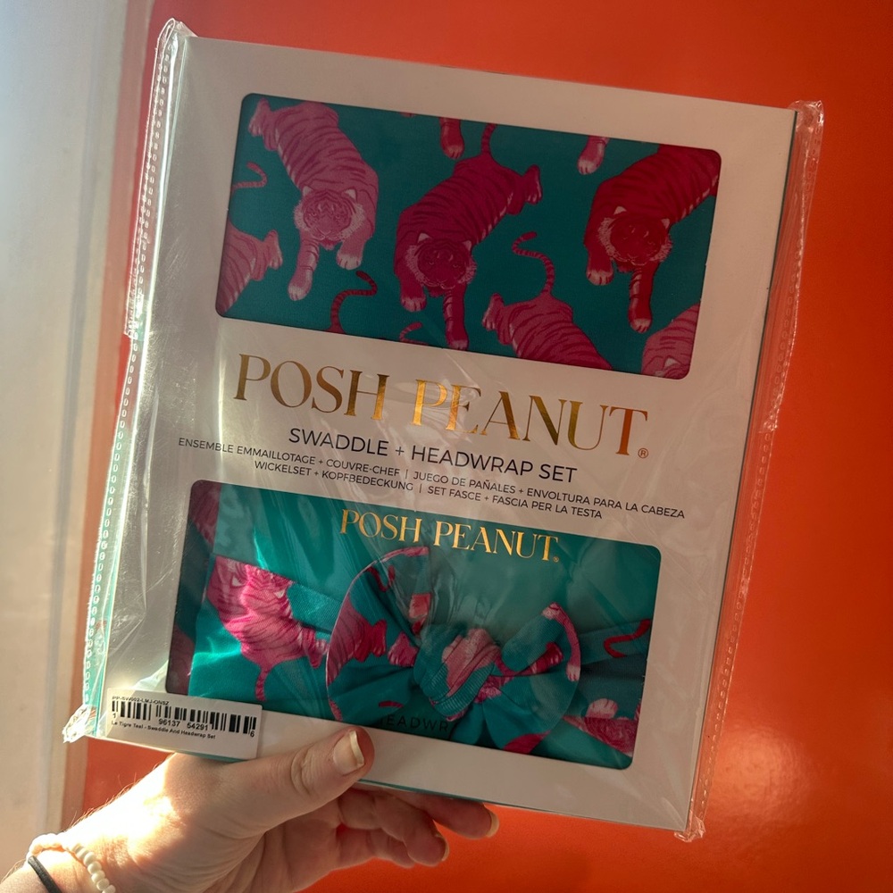 Posh Peanut Teal and Pink Swaddle Set